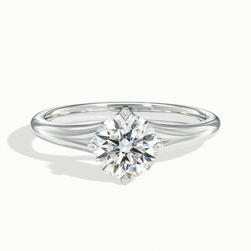 Isolde Wave Shank Engagement Ring