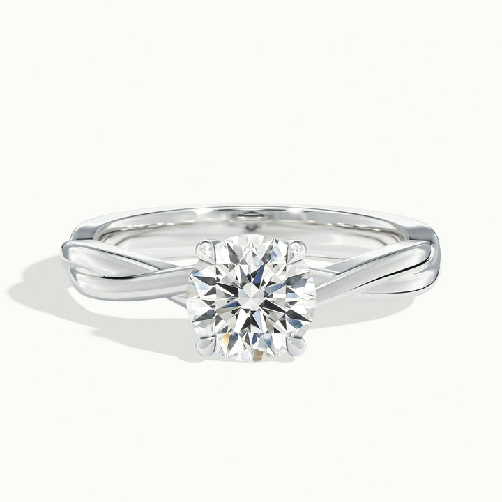 Velora Round Solitaire Twisted Engagement Ring
