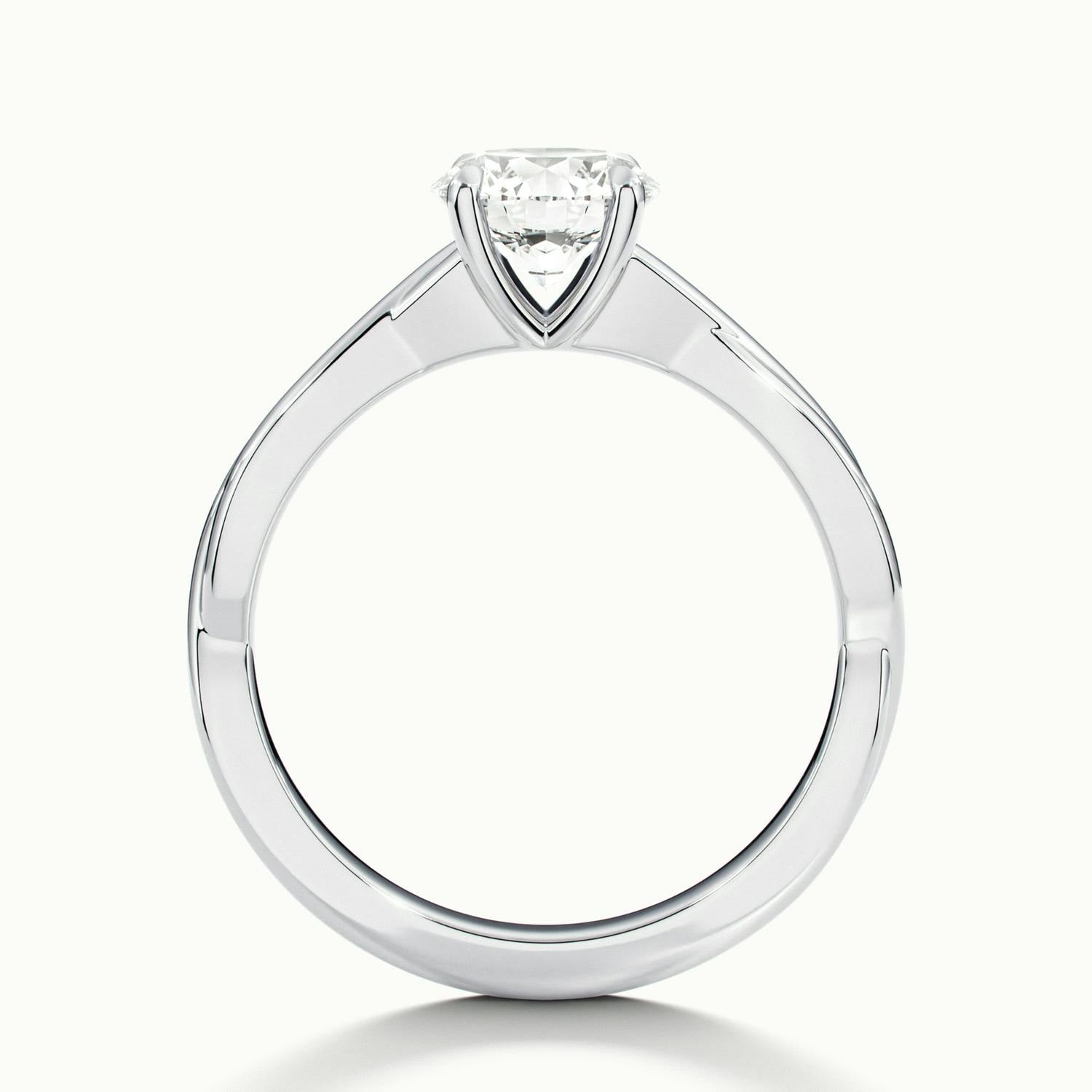 Velora Round Solitaire Twisted Engagement Ring