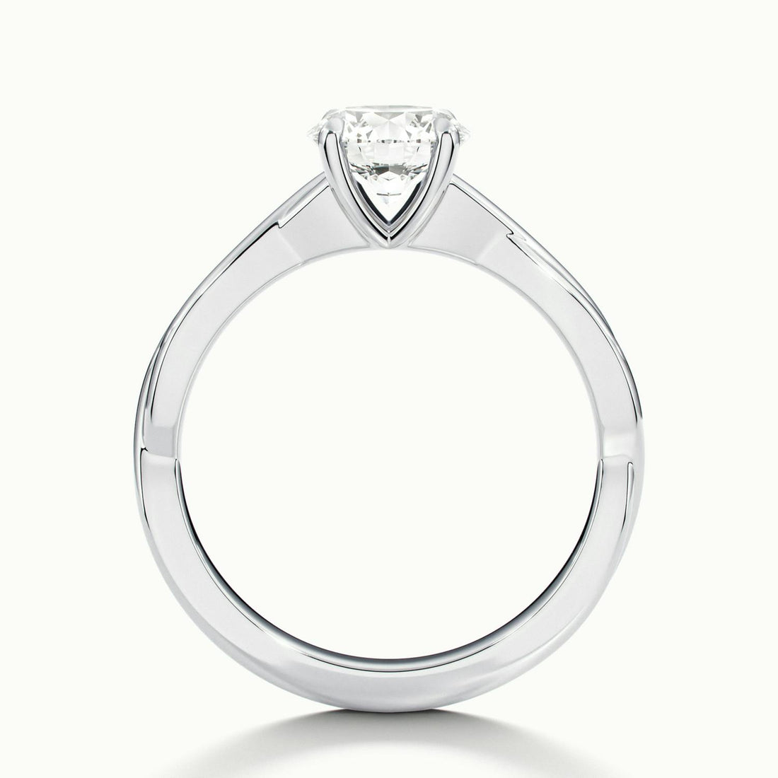 Velora Round Solitaire Twisted Engagement Ring