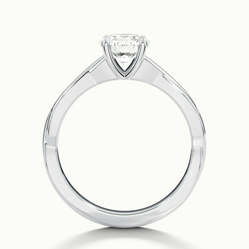 Velora Round Solitaire Twisted Engagement Ring