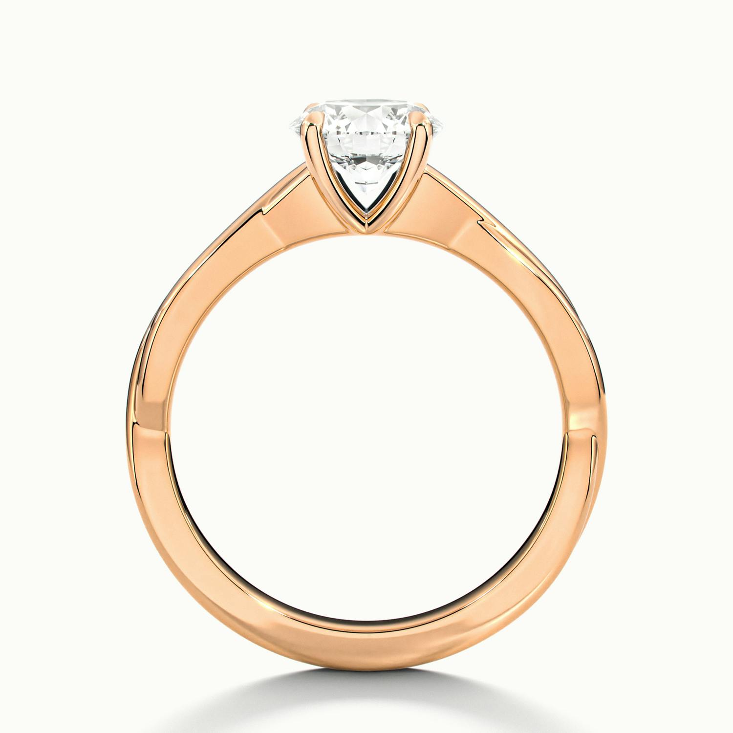 Velora Round Solitaire Twisted Engagement Ring