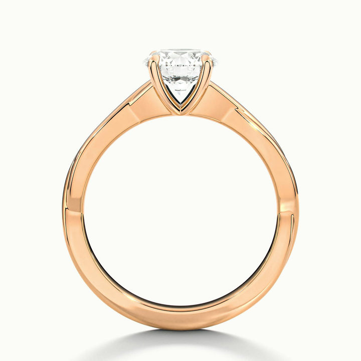 Velora Round Solitaire Twisted Engagement Ring