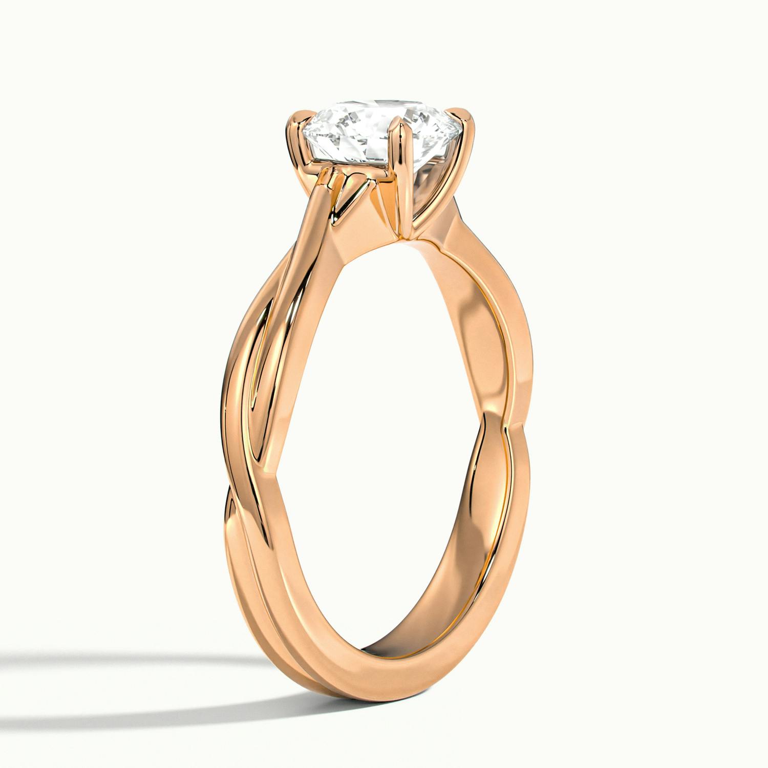 Velora Round Solitaire Twisted Engagement Ring