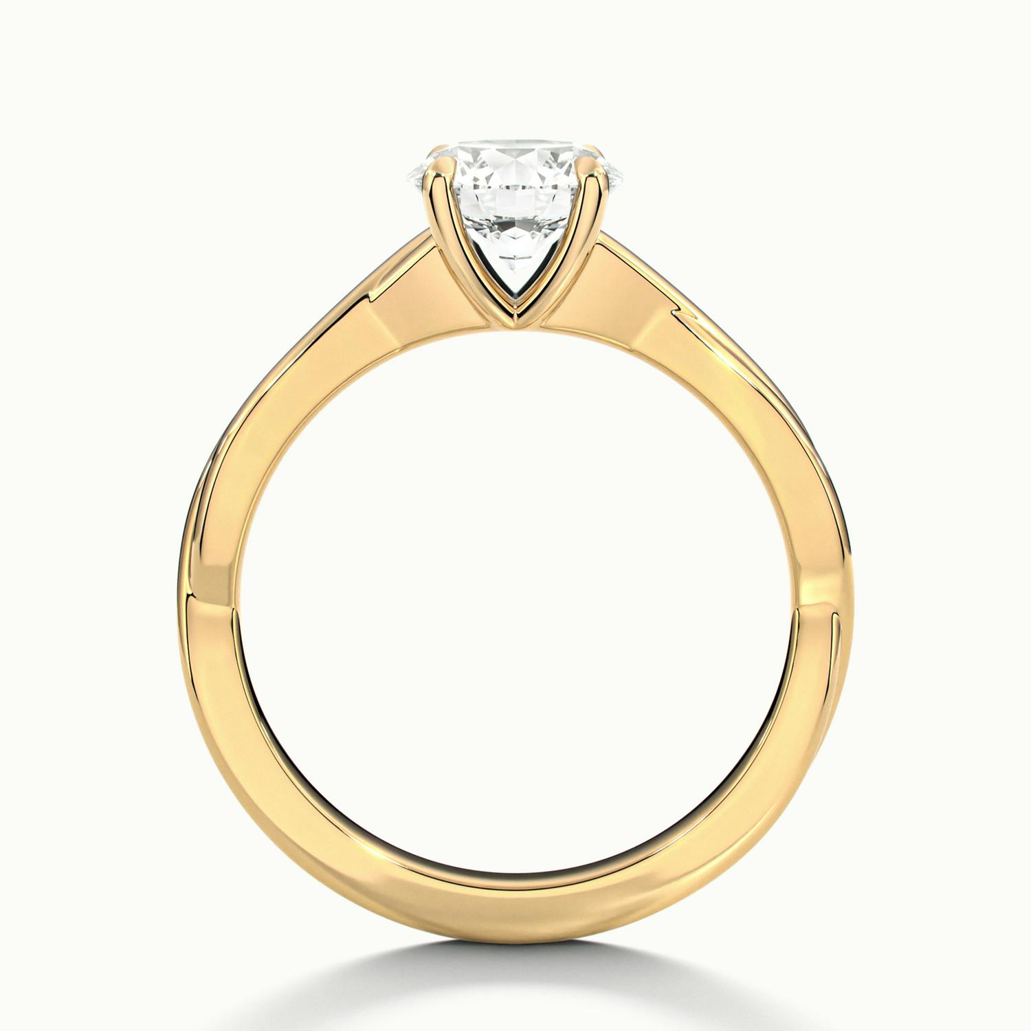 Velora Round Solitaire Twisted Engagement Ring