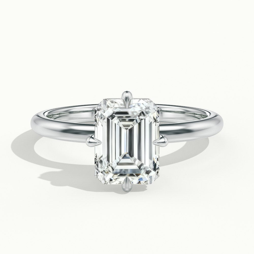 Rosalie Emerald Solitaire Engagement Ring