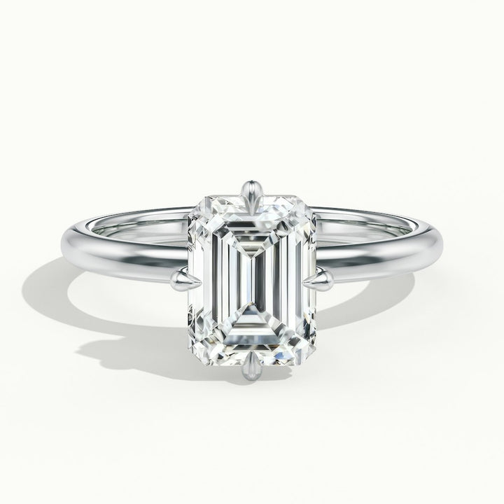 Rosalie Emerald Solitaire Engagement Ring