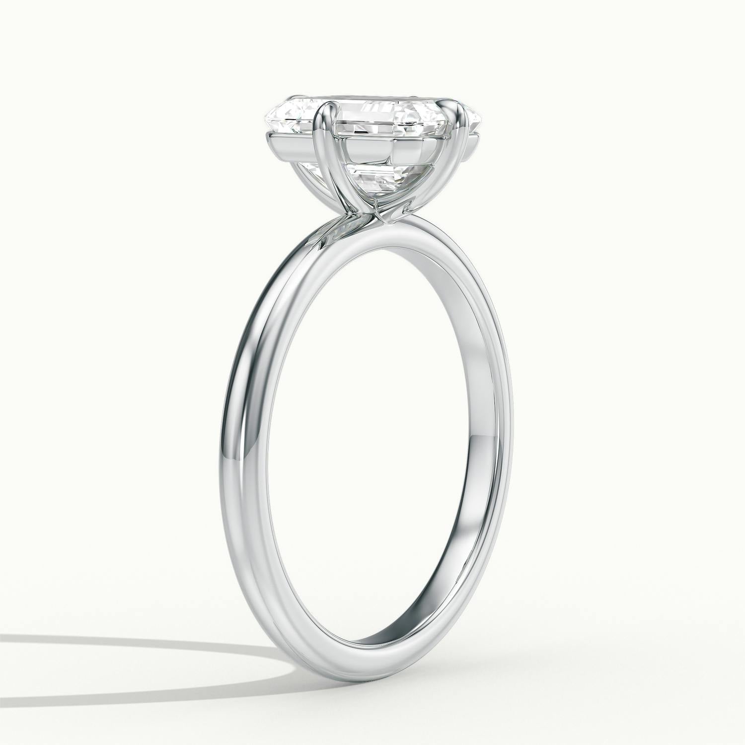 Rosalie Emerald Solitaire Engagement Ring