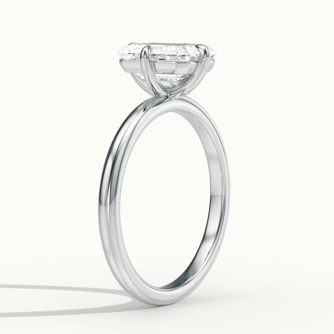 Rosalie Emerald Solitaire Engagement Ring