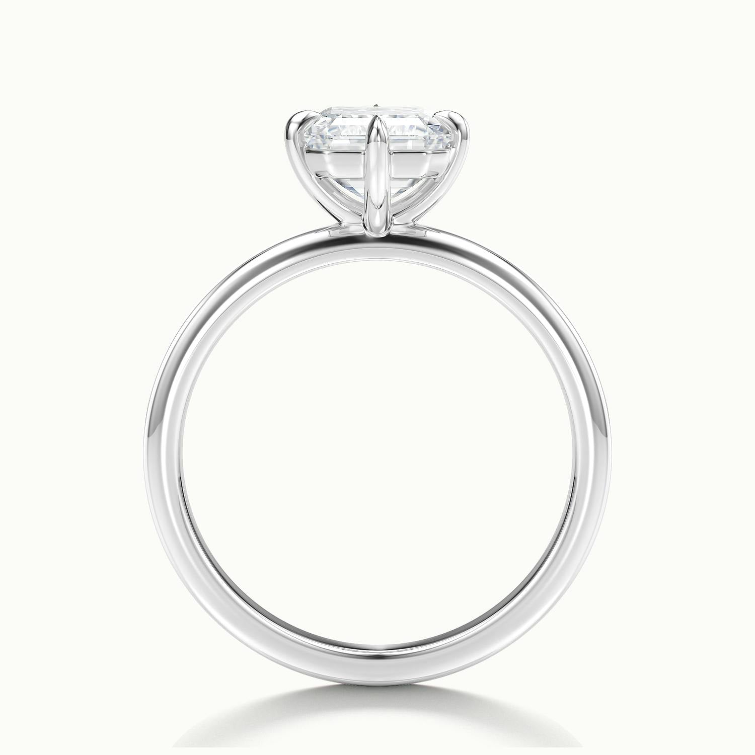 Rosalie Emerald Solitaire Engagement Ring