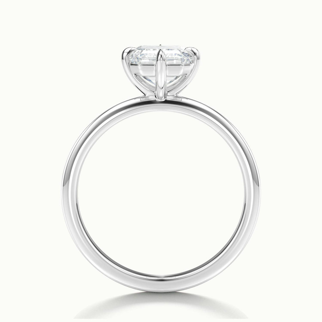 Rosalie Emerald Solitaire Engagement Ring