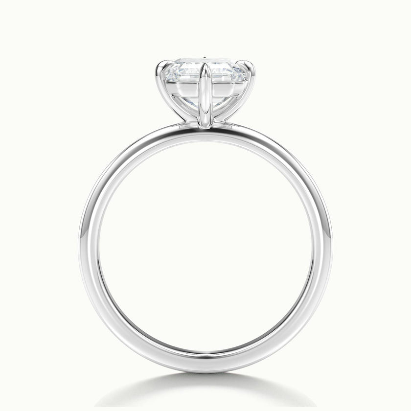 Rosalie Emerald Solitaire Engagement Ring