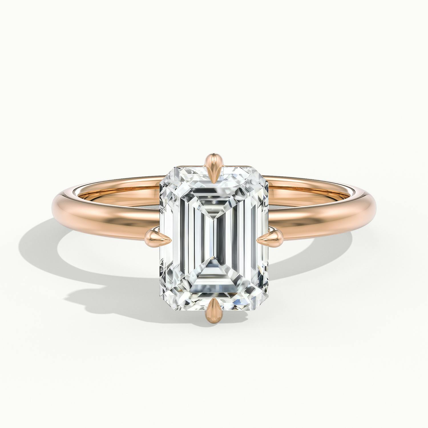 Rosalie Emerald Solitaire Engagement Ring