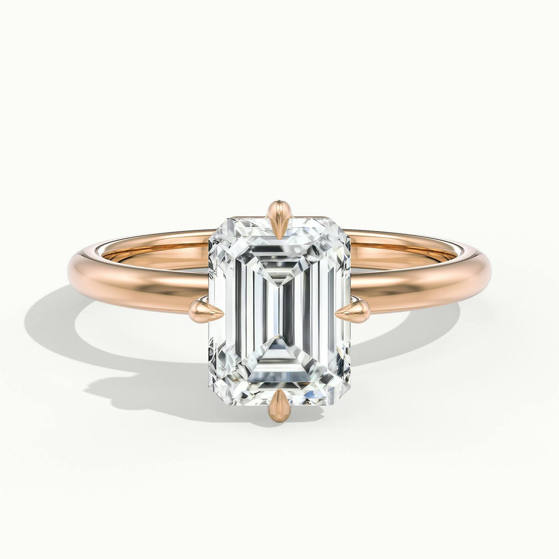 Rosalie Emerald Solitaire Engagement Ring