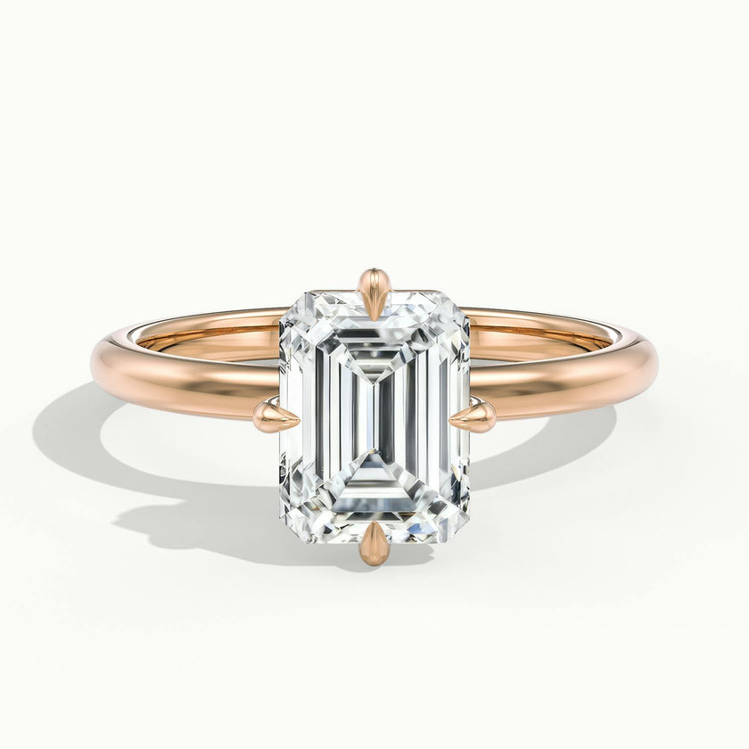 Rosalie Emerald Solitaire Engagement Ring