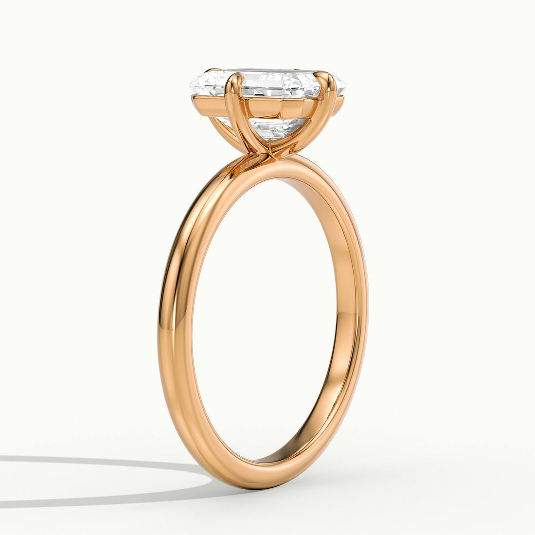 Rosalie Emerald Solitaire Engagement Ring