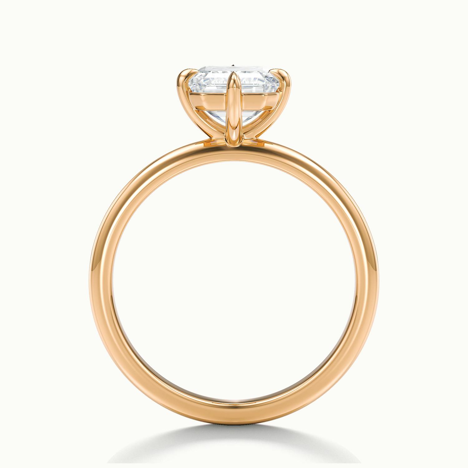Rosalie Emerald Solitaire Engagement Ring