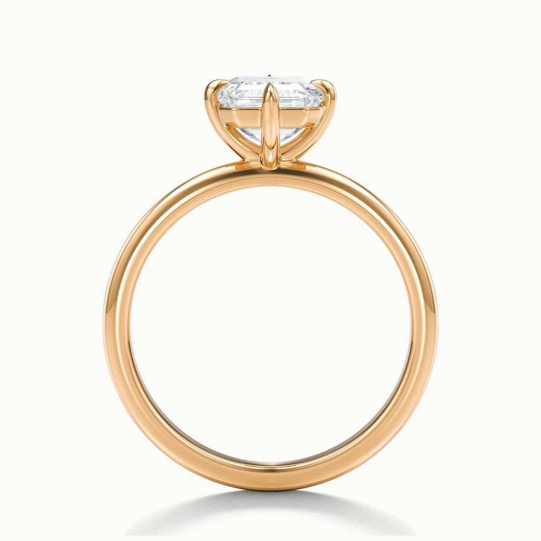 Rosalie Emerald Solitaire Engagement Ring