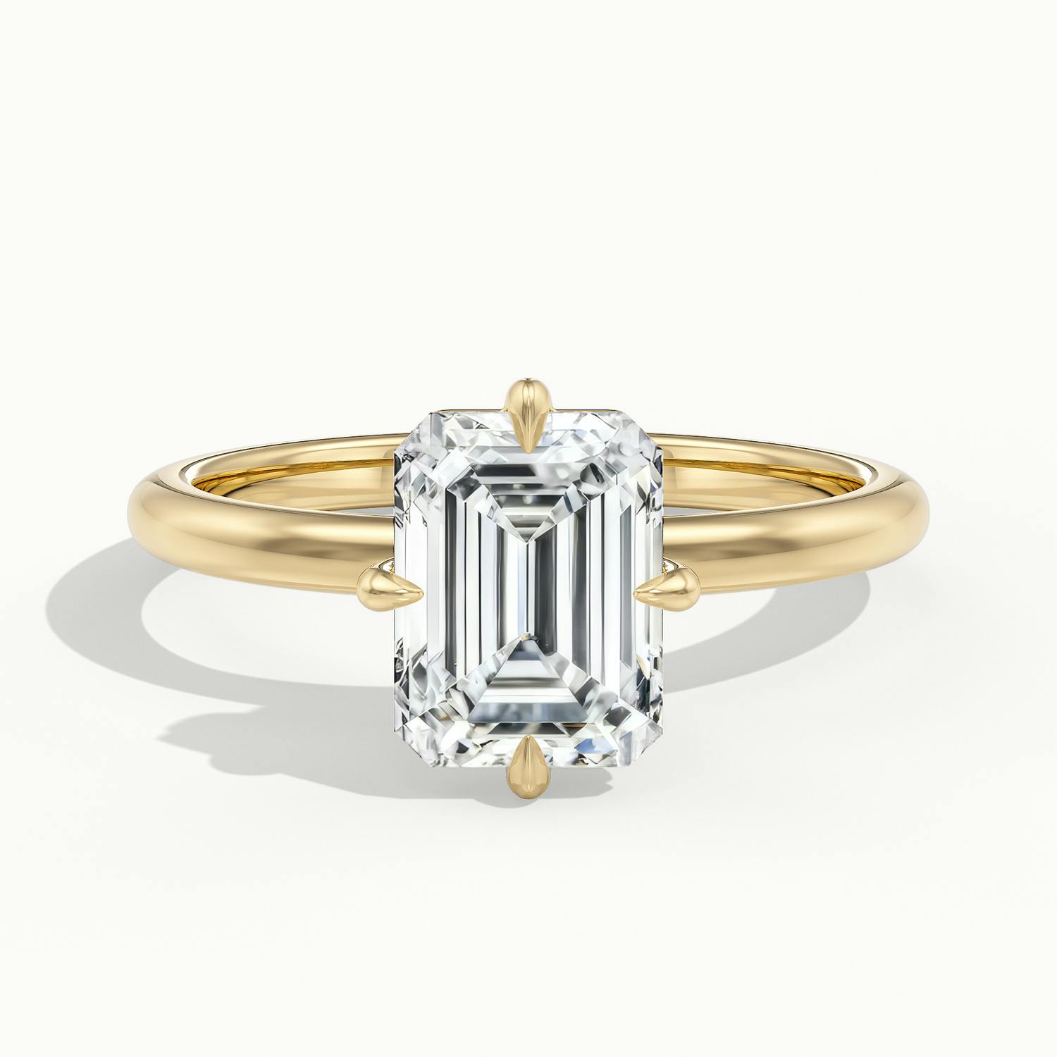 Rosalie Emerald Solitaire Engagement Ring