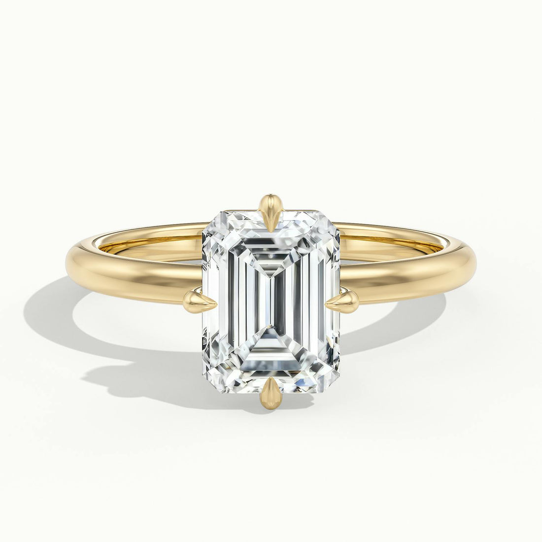 Rosalie Emerald Solitaire Engagement Ring