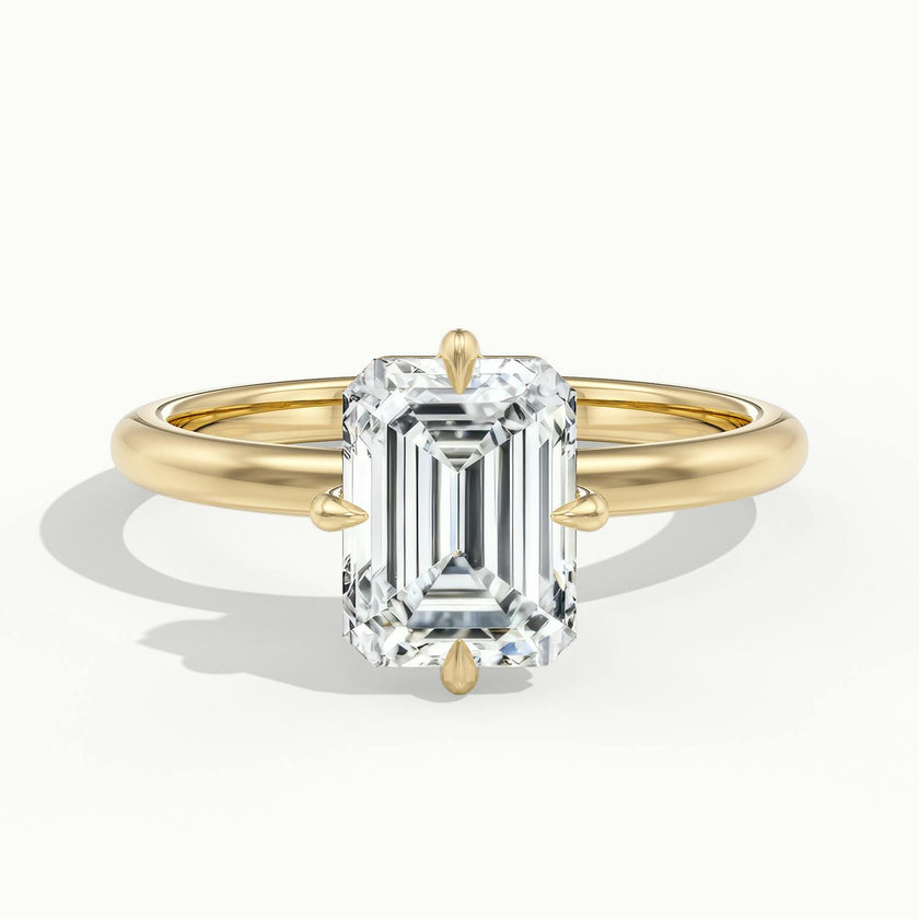 Rosalie Emerald Solitaire Engagement Ring