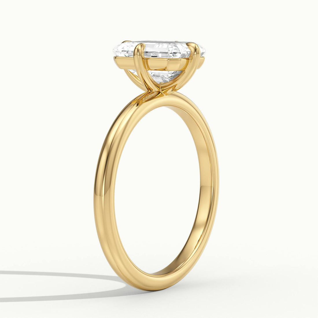 Rosalie Emerald Solitaire Engagement Ring