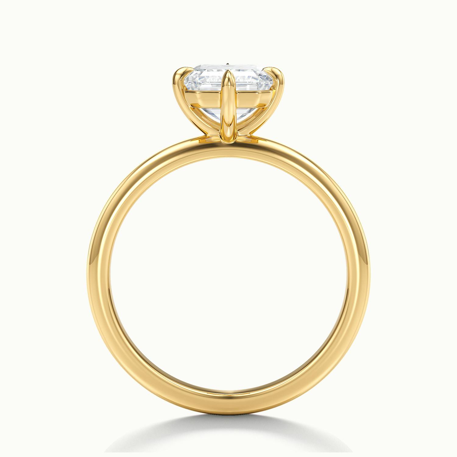 Rosalie Emerald Solitaire Engagement Ring