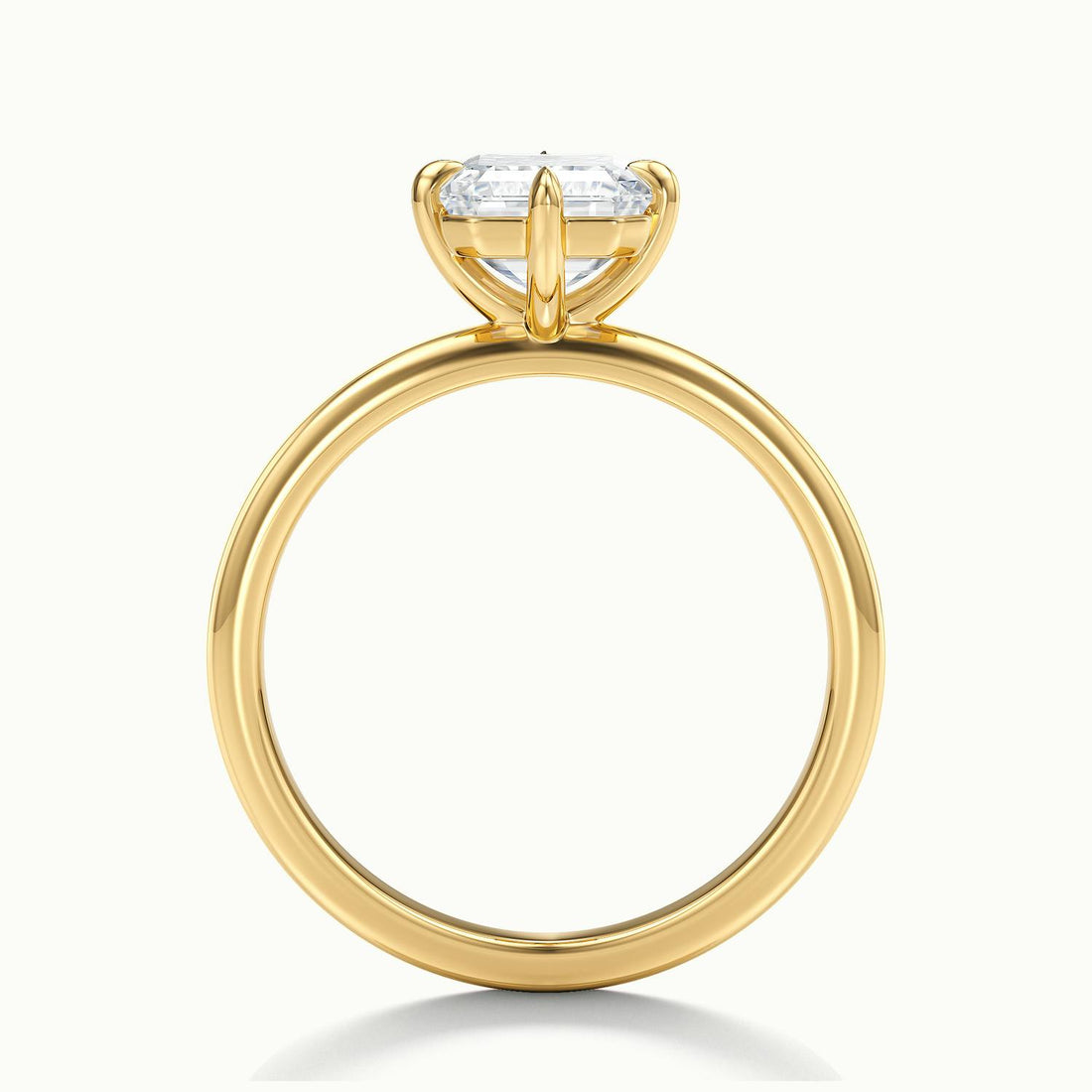 Rosalie Emerald Solitaire Engagement Ring