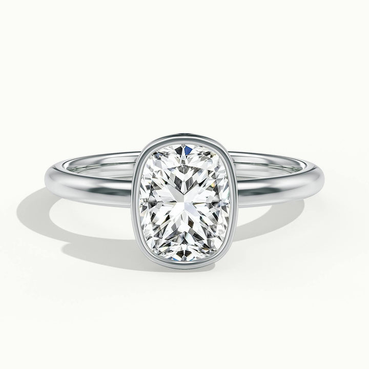 Lunaria Cushion Bezel Engagement Ring