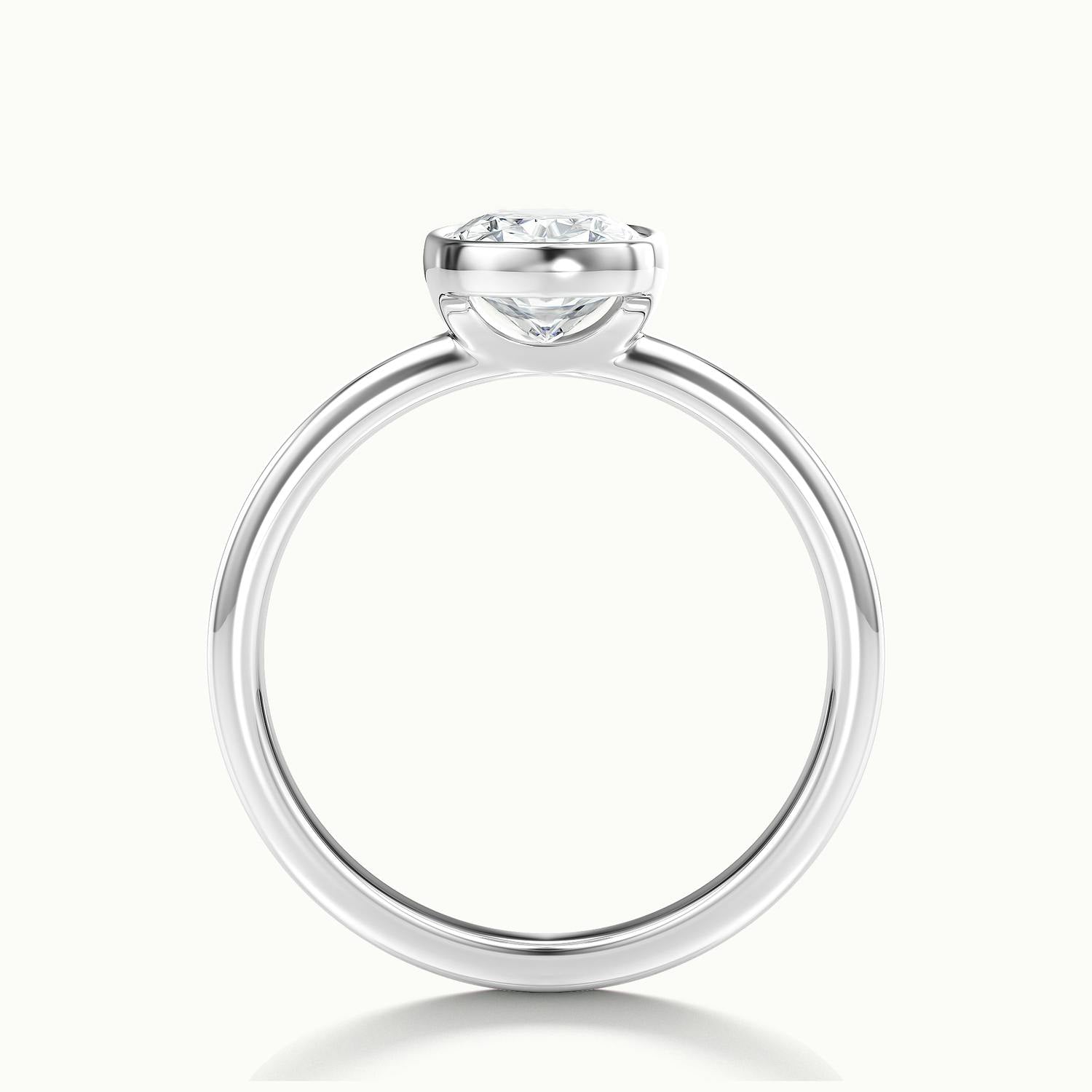 Lunaria Cushion Bezel Engagement Ring