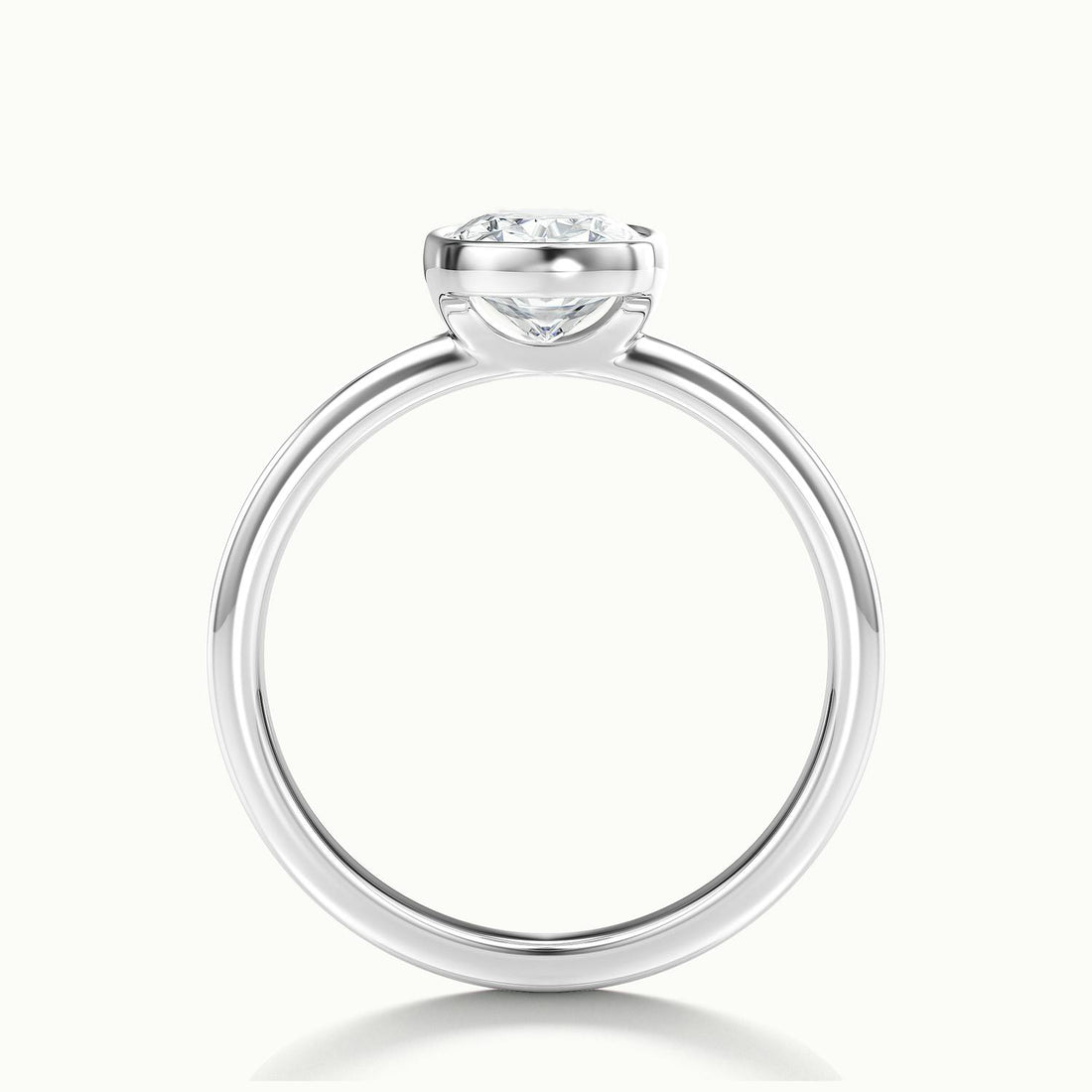 Lunaria Cushion Bezel Engagement Ring