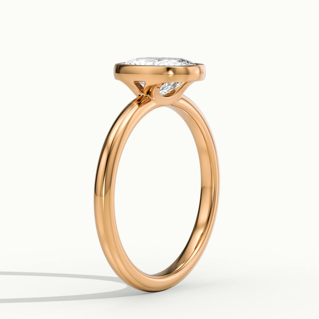 Lunaria Cushion Bezel Engagement Ring