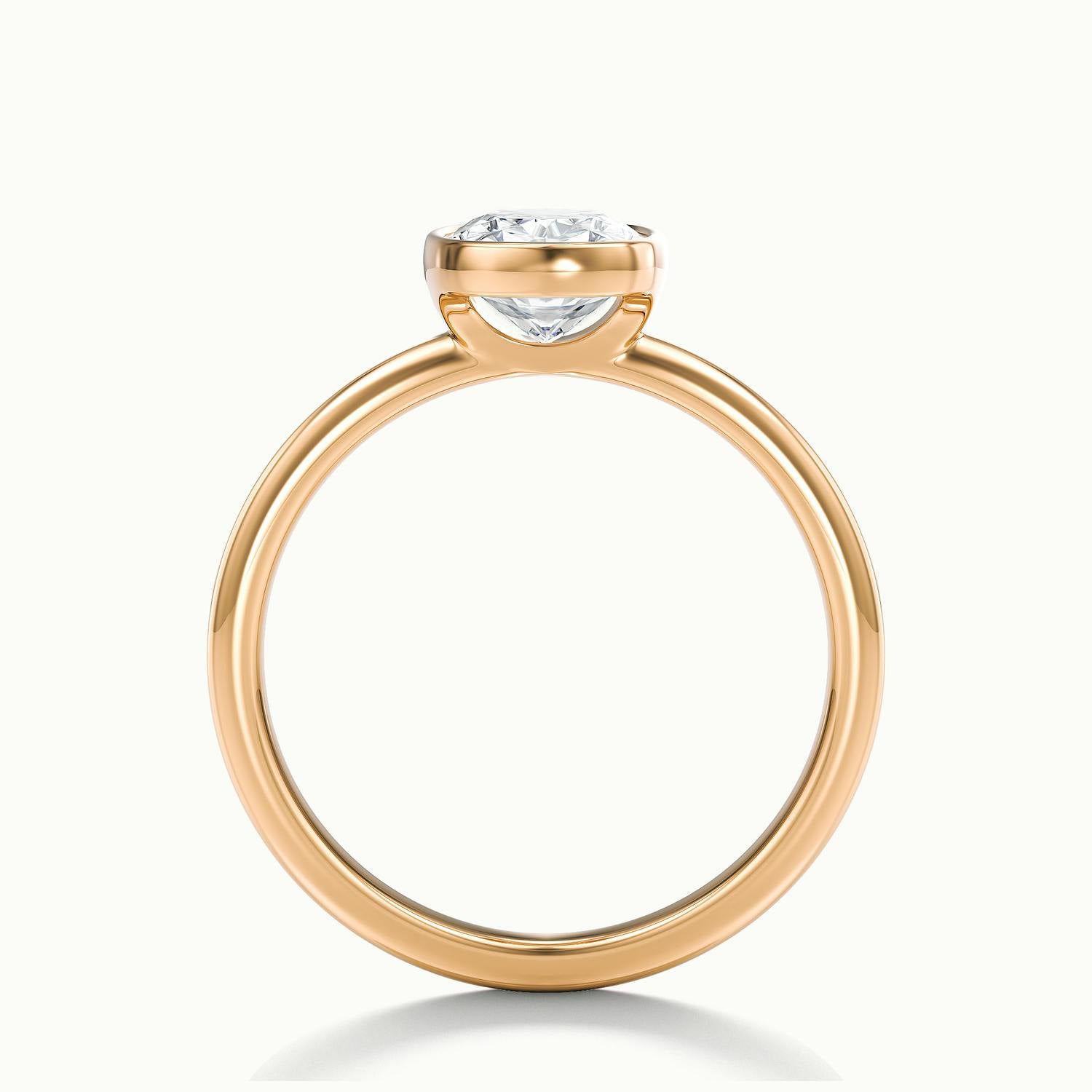 Lunaria Cushion Bezel Engagement Ring