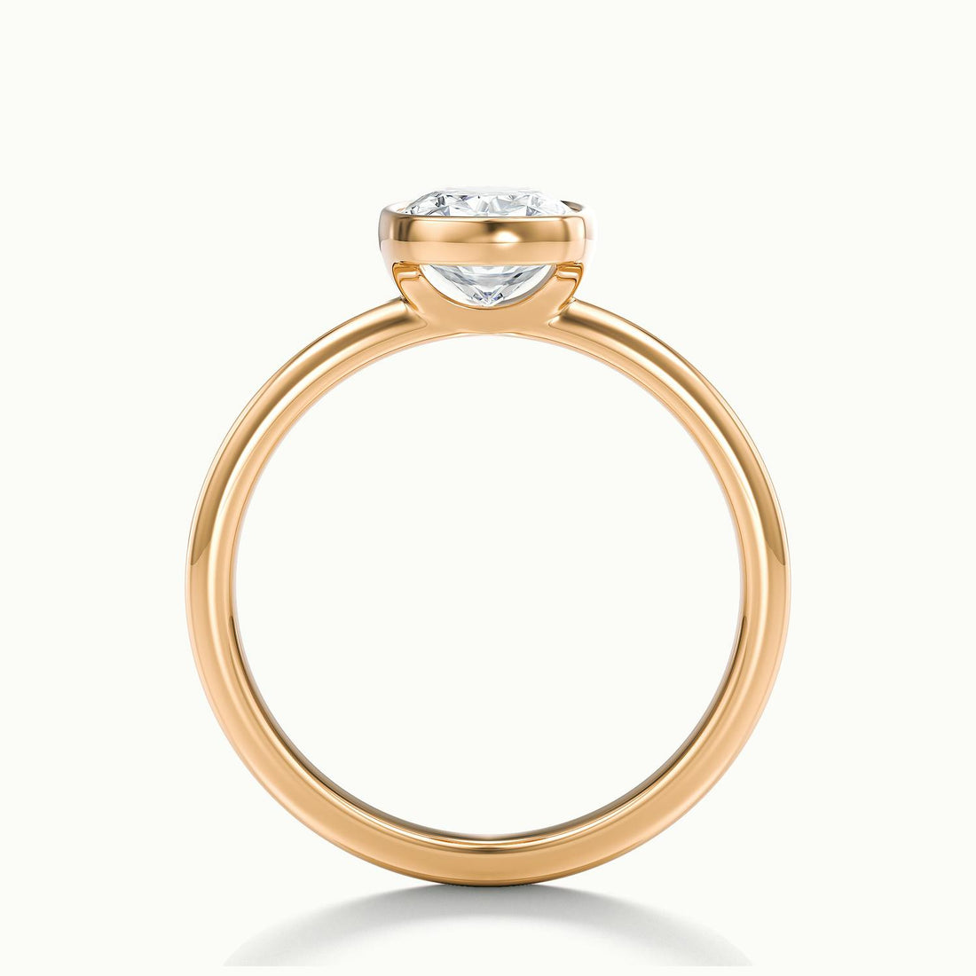 Lunaria Cushion Bezel Engagement Ring
