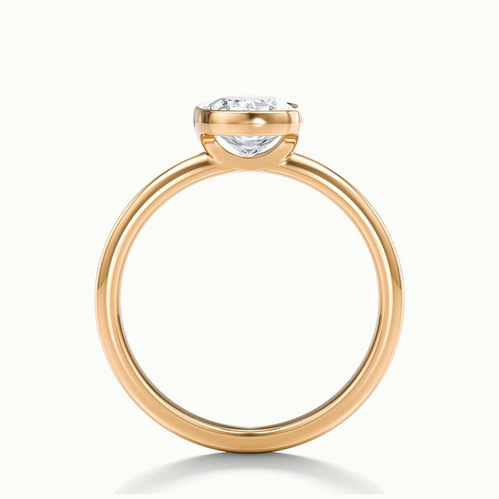 Lunaria Cushion Bezel Engagement Ring
