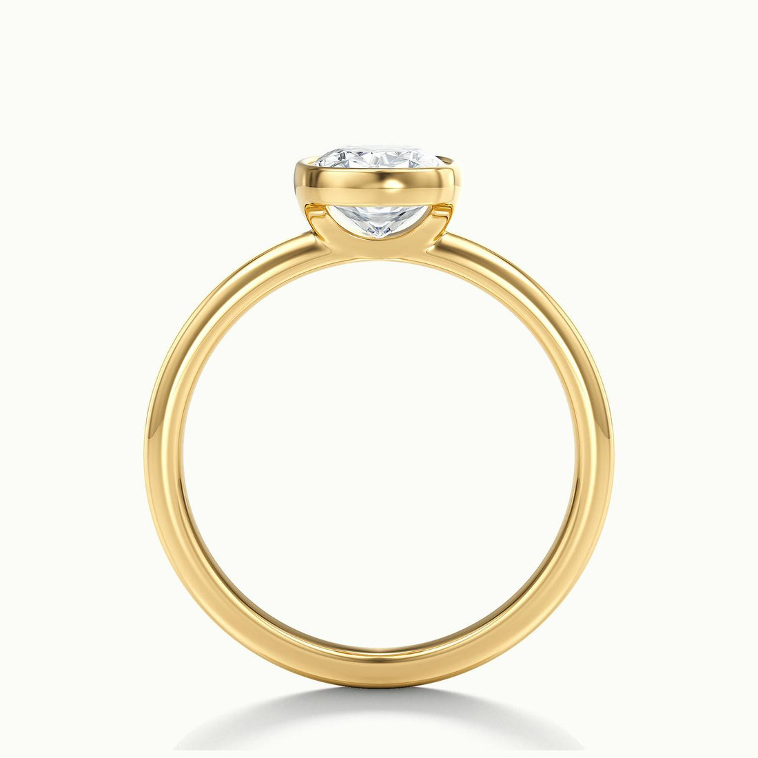Lunaria Cushion Bezel Engagement Ring