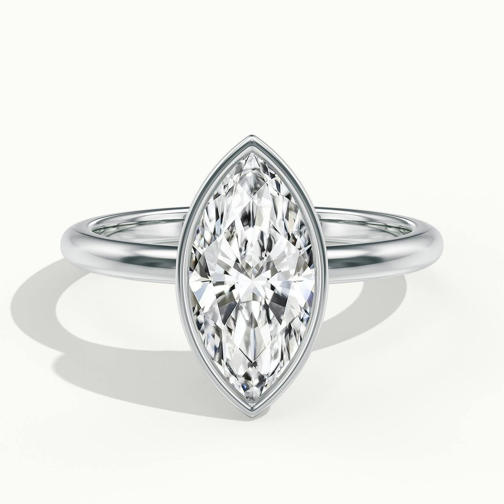 Lunaria Marquise Bezel Engagement Ring