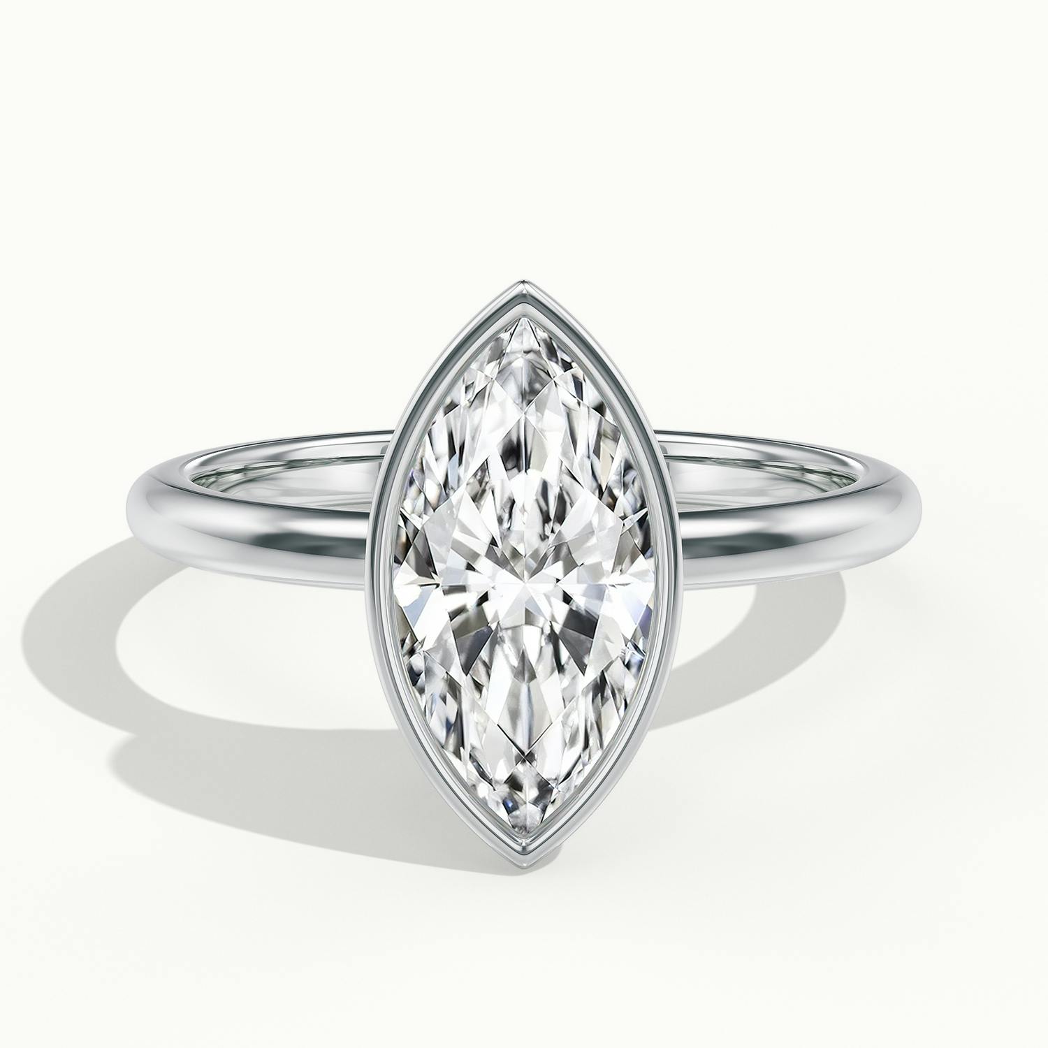 Lunaria Marquise Bezel Engagement Ring