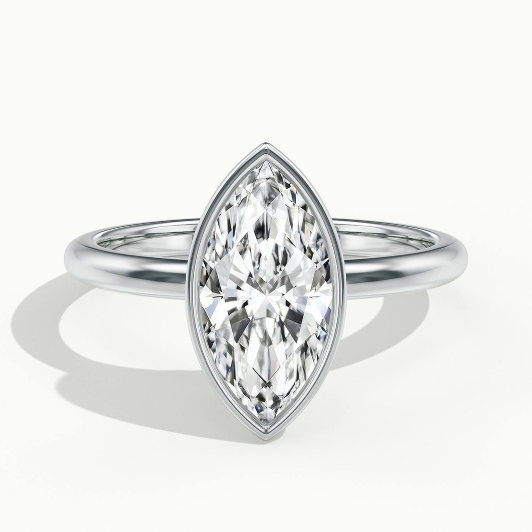 Lunaria Marquise Bezel Engagement Ring