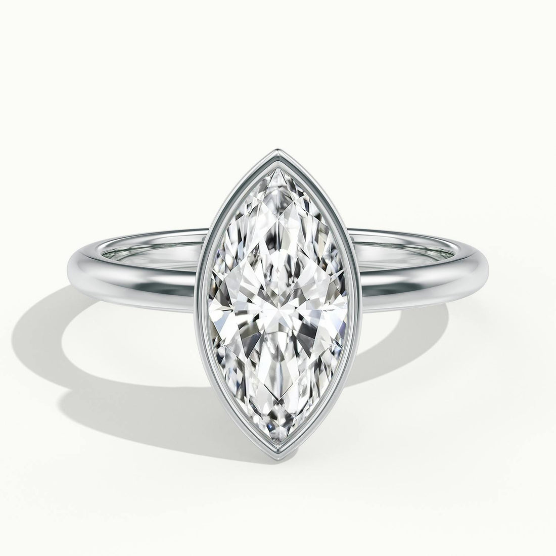 Lunaria Marquise Bezel Engagement Ring
