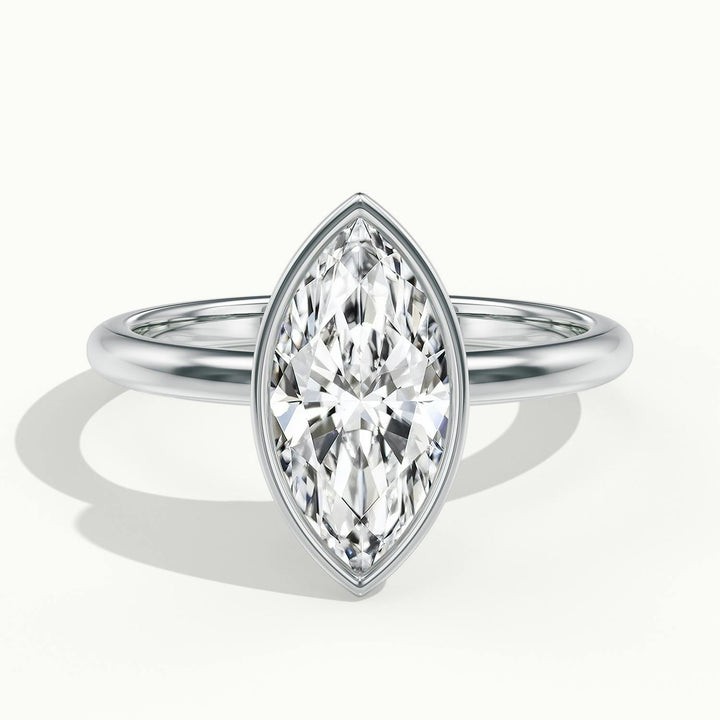 Lunaria Marquise Bezel Engagement Ring