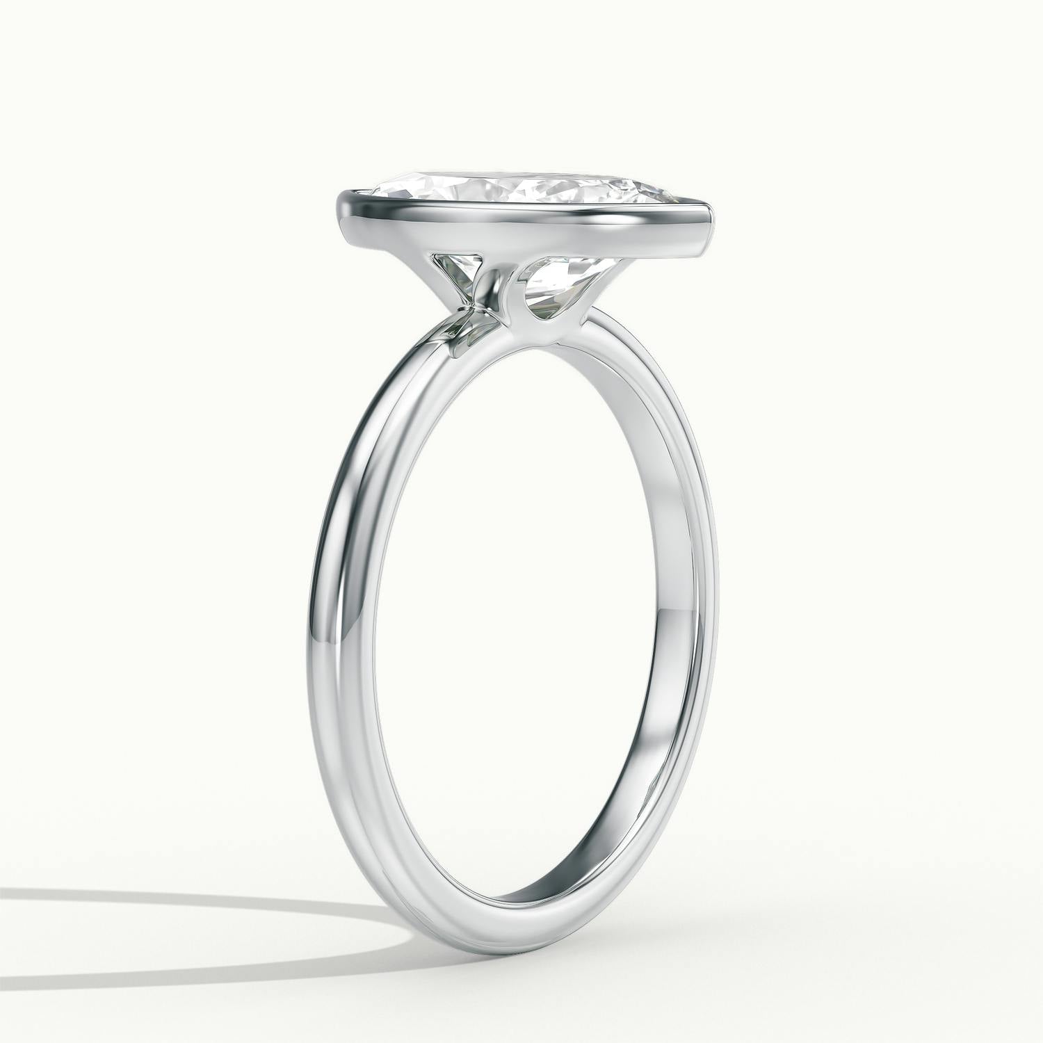 Lunaria Marquise Bezel Engagement Ring