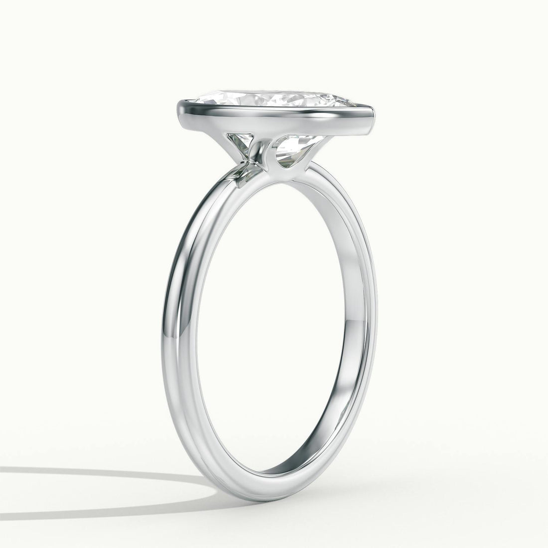 Lunaria Marquise Bezel Engagement Ring