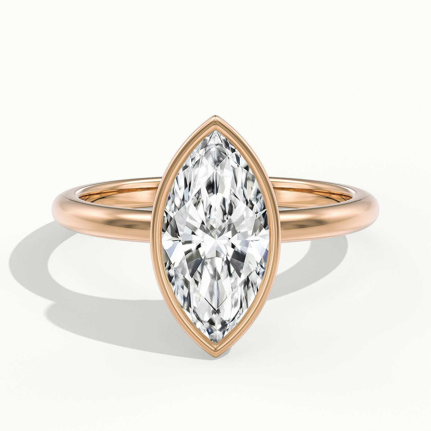 Lunaria Marquise Bezel Engagement Ring