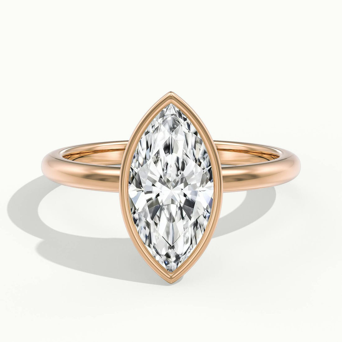 Lunaria Marquise Bezel Engagement Ring
