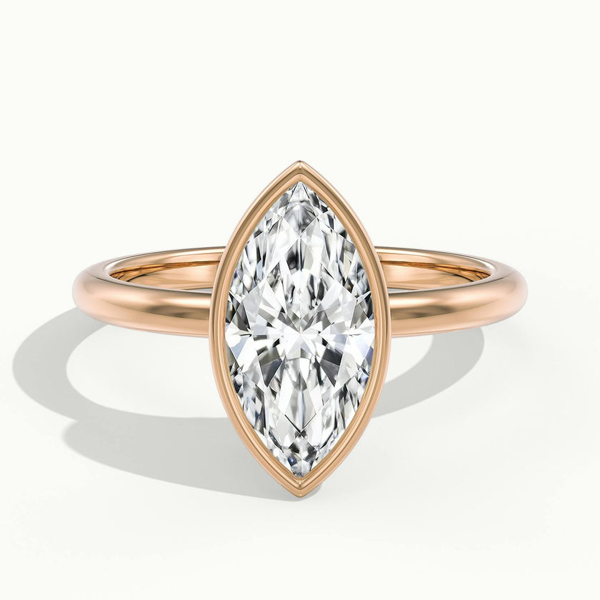 Lunaria Marquise Bezel Engagement Ring