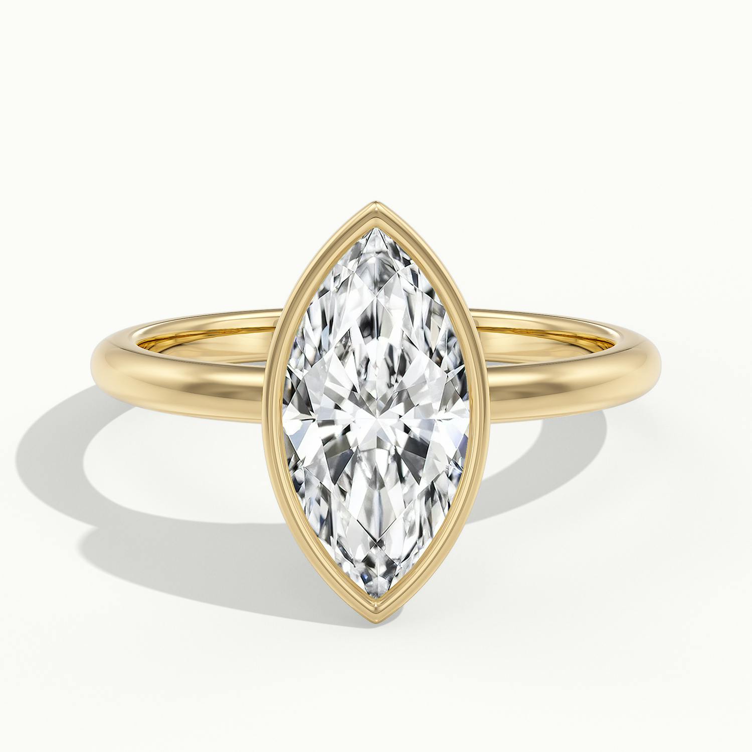 Lunaria Marquise Bezel Engagement Ring