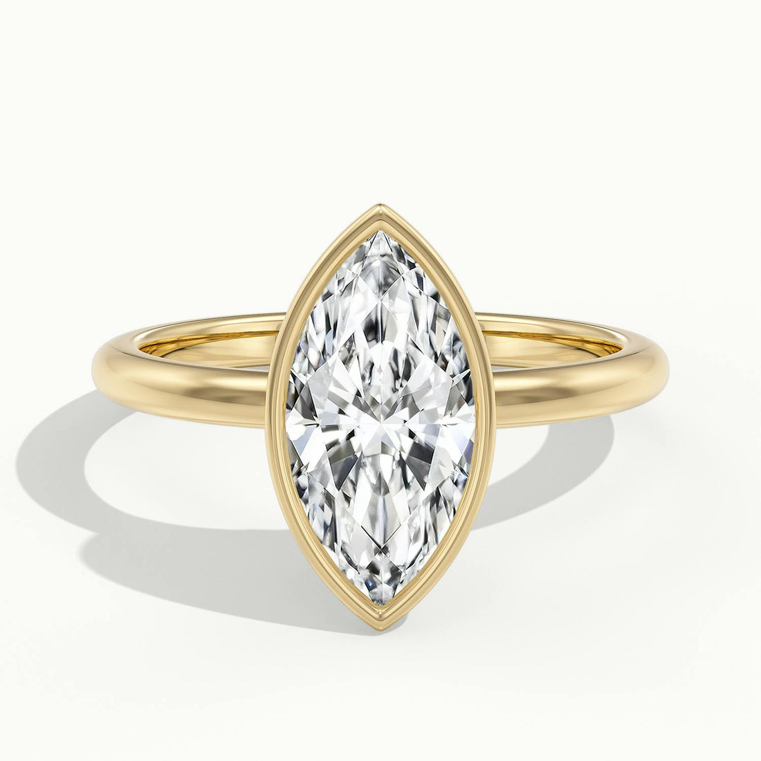 Lunaria Marquise Bezel Engagement Ring