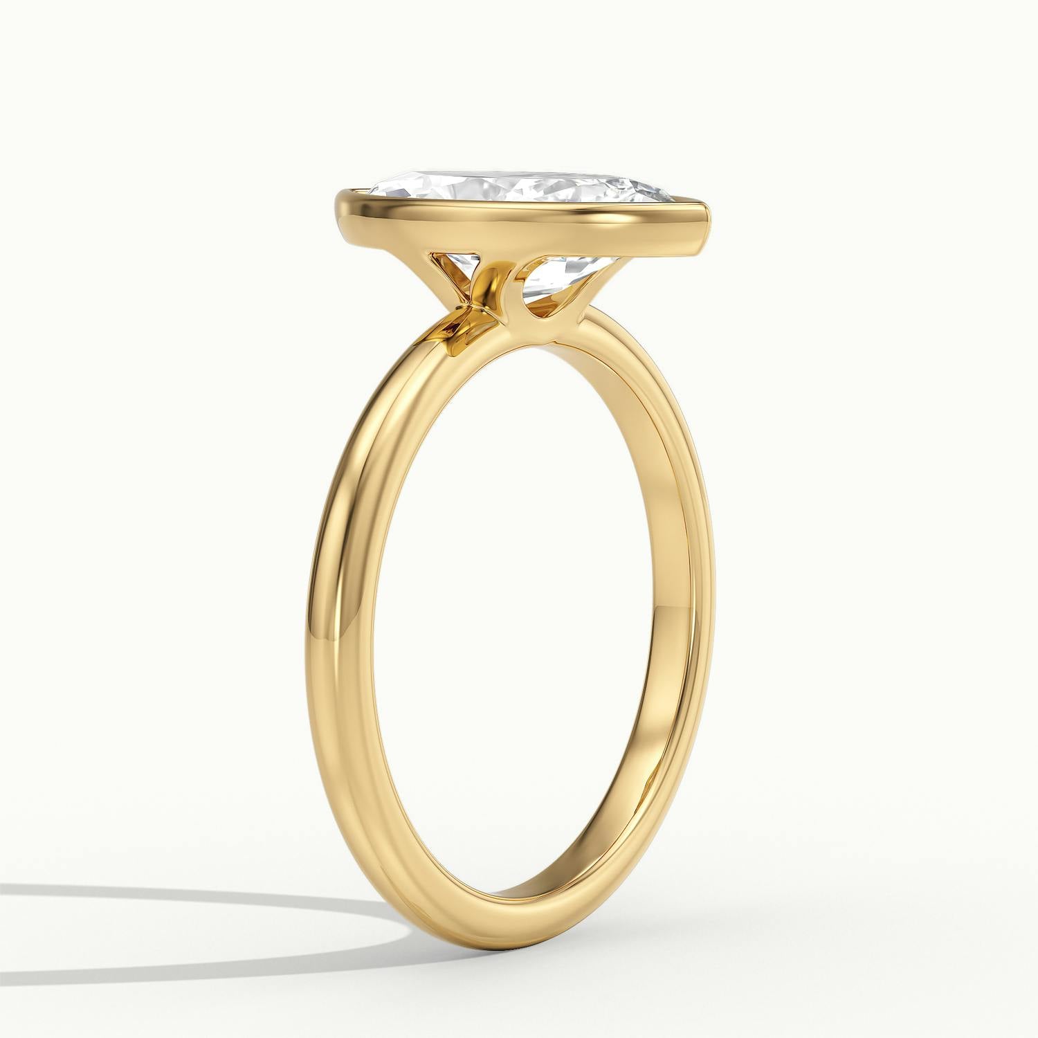 Lunaria Marquise Bezel Engagement Ring