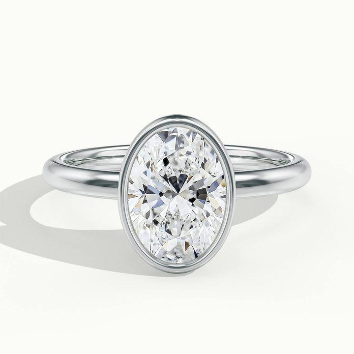 Lunaria Oval Bezel Engagement Ring
